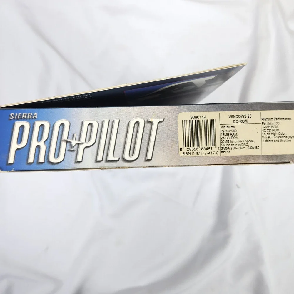 Sierra‎ Pro Pilot 98 Big Box PC Flight Simulator Sealed CD 1997